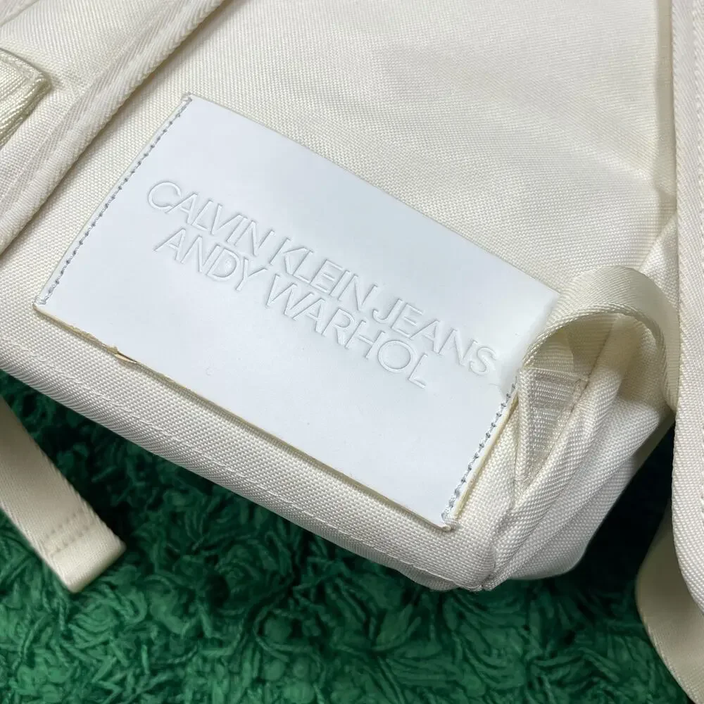 Calvin Klein Jeans x Andy Warhol Self Portrait Art Backpack White B13